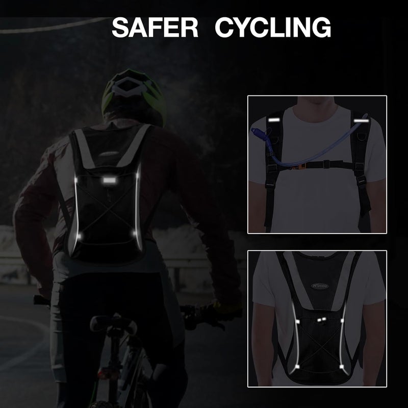 KUYOU Running Hydration Vest - Lightweight Insulated Hydration Backpack with 2L Water Bladder, Adjustable Chest Straps and Reflective Water Backpack for Trail Running Marathon Race Hiking Cycling - Image 5